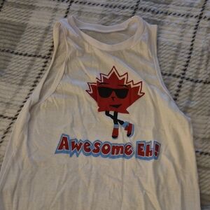 Kids White Sleeveless Top with Fun Graphic